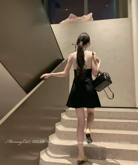 Elegant Bi-color Dress