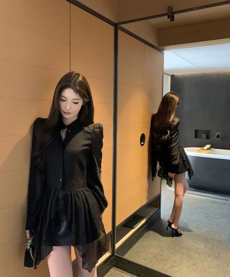 Sheer Irregular Hem Shirt