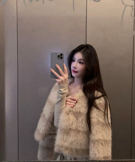 Gradation Faux Fox Fur Coat【在庫あり5日以内配送商品】