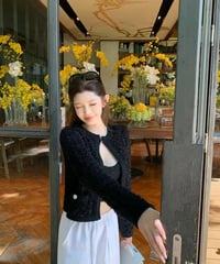 Plush Knit Cardigan【Black】