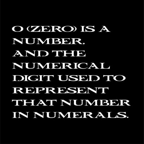 F007 [Font] ZERO Regular 1.0