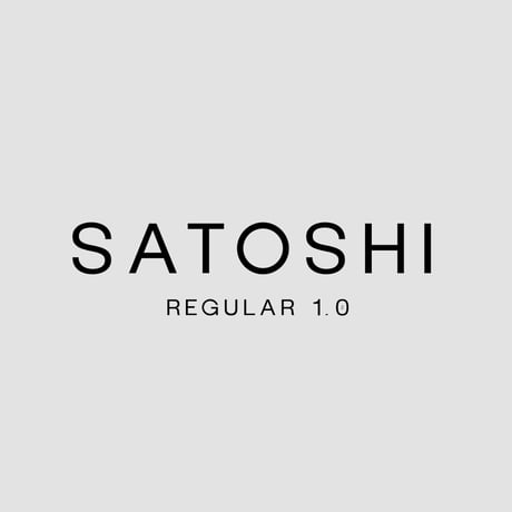 F012 [Font] SATOSHI Regular 1.0