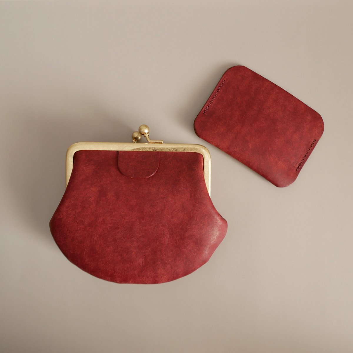 クラッシックながまぐち財布・M」ワインレッド | RECHTECK