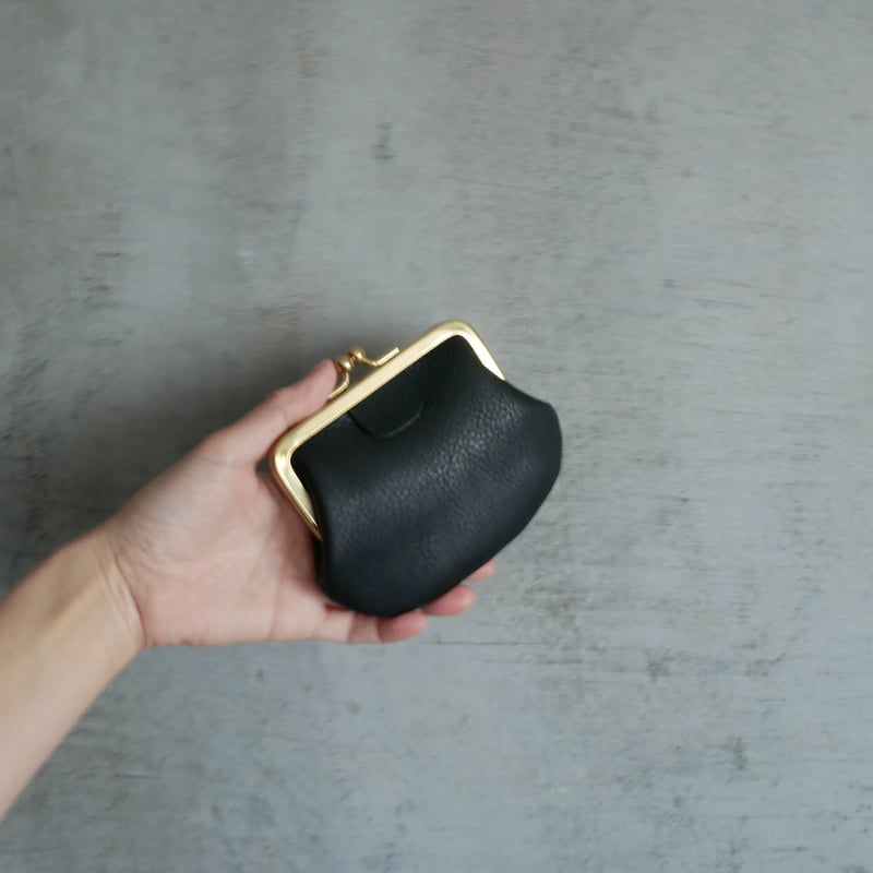 真鍮無垢のがま口財布」 ブラック | RECHTECK