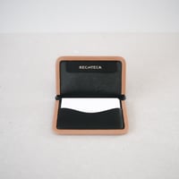 frame card case 「革巻きフレーム の名刺ケース」black x natural