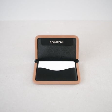 frame card case 「革巻きフレーム の名刺ケース」black x natural