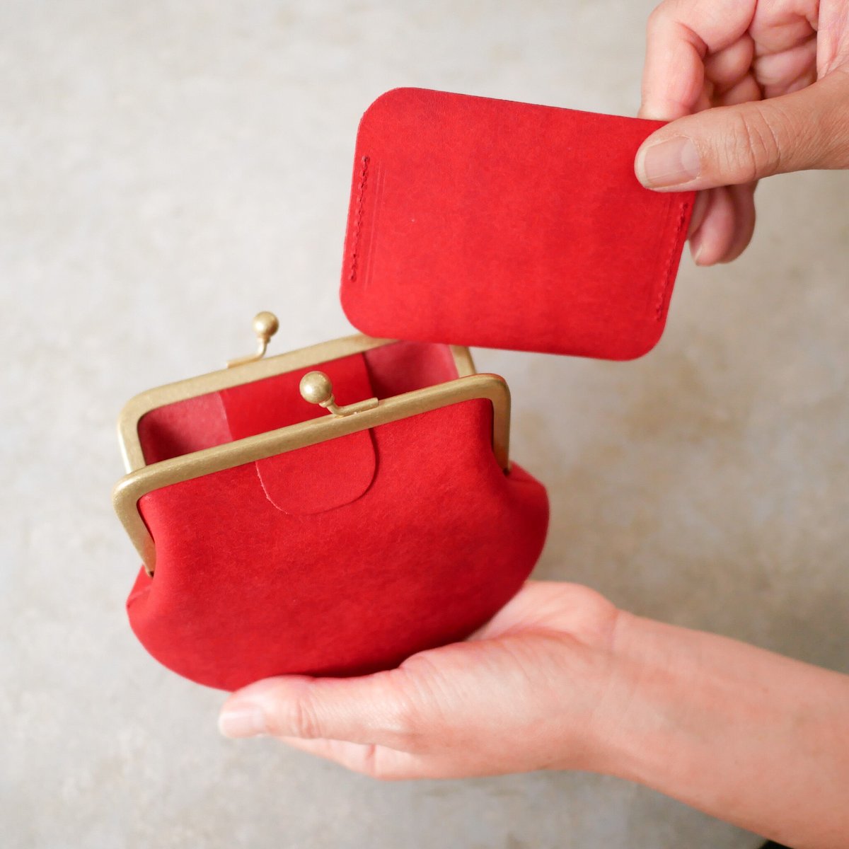 クラッシックながまぐち財布・M」レッド | RECHTECK