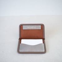 frame card case 「革巻きフレーム の名刺ケース」silver x rose gray