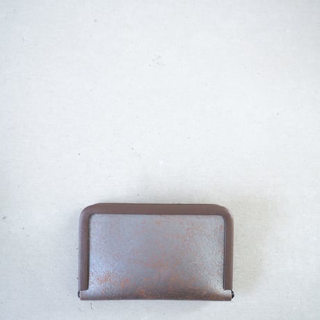 frame card case 「革巻きフレーム の名刺ケース」silver x rose gray