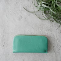 「スナップウォレット・LONG」エメラルドグリーン