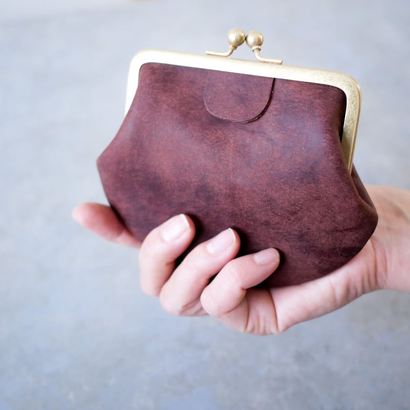 クラッシックながまぐち財布・M」ダークブラウン | RECHTECK