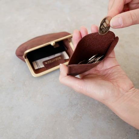 「クラッシックながまぐち財布・M」ジェイドグリーン