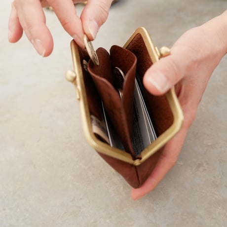 「クラッシックながまぐち財布・M」ジェイドグリーン