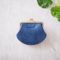 「クラッシックながまぐち財布・M」コバルトブルー