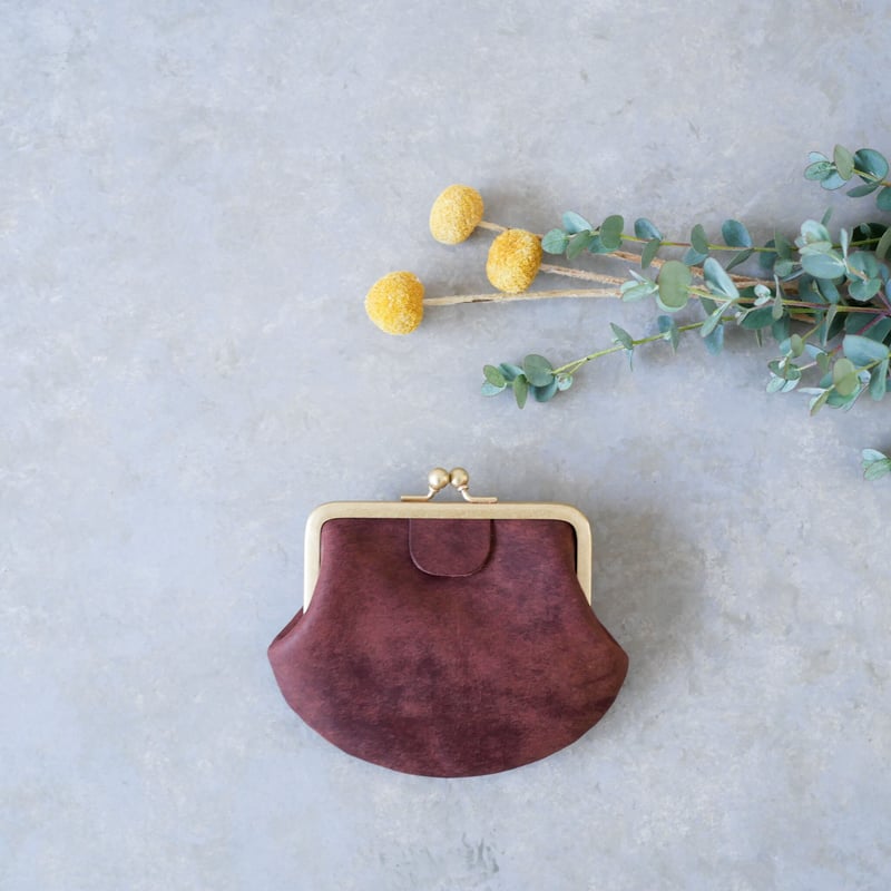 クラッシックながまぐち財布・M」ダークブラウン | RECHTECK