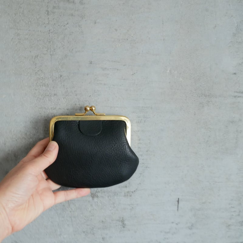 真鍮無垢のがま口財布」 ブラック | RECHTECK