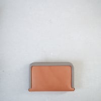 frame card case 「革巻きフレーム の名刺ケース」natural x light gray