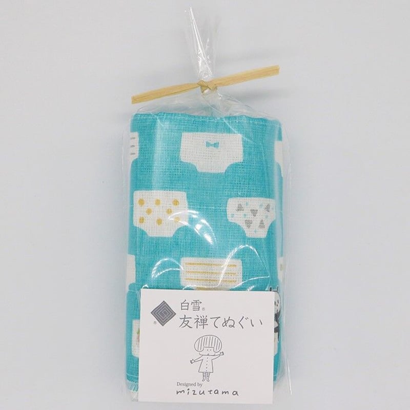 mizutama 白雪友禅てぬぐい パンツ柄（ブルー） | miomio オンラインストア