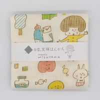 mizutama　白雪友禅はんかち　MIX柄