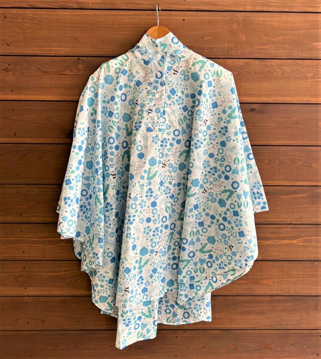 mizutama ポンチョ フラワー（ブルー） | miomio オンラインストア