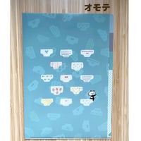 mizutama　Ａ４クリアファイル（３ポケット）パンツ柄