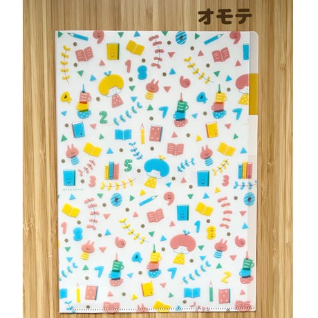 mizutama　Ａ４クリアファイル（３ポケット）ブック柄