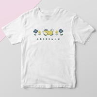 お花ときつねTシャツ