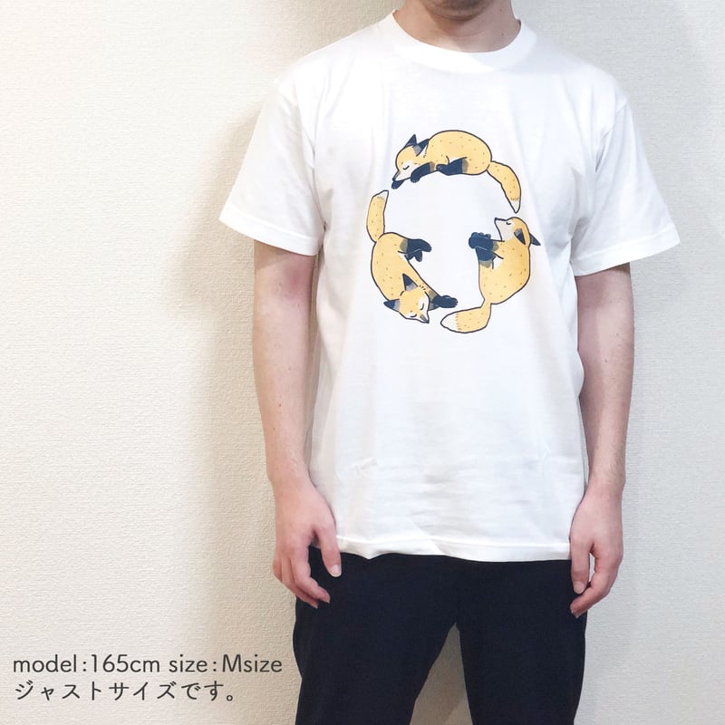 まるまるきつねTシャツ【tama様コラボグッズ】 | おきつね工房出張所