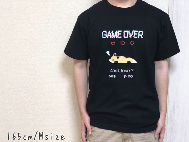 GAMEOVER Tシャツ(黒) | おきつね工房出張所