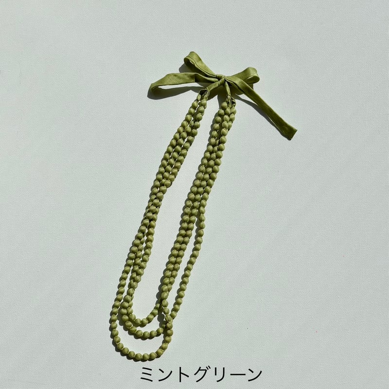 シルクビーズネックレス（6 mm 3連） | TAMMY