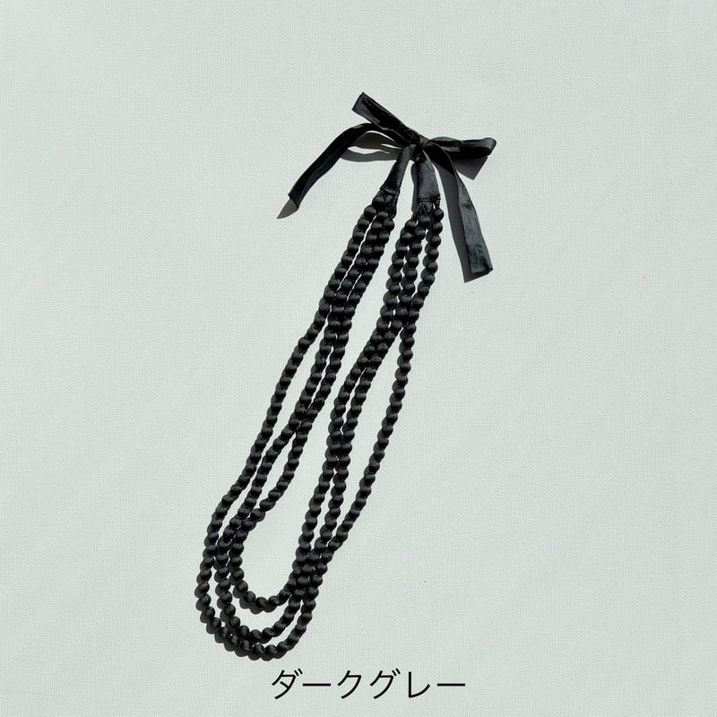 シルクビーズネックレス（6 mm 3連） | TAMMY