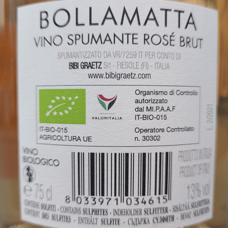 ビービー・グラーツ ボラマッタ ロゼ ブリュット Bibi Graetz Bollamatta Rosè Brut(750ml)