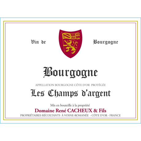 ルネ・カシュー ブルゴーニュ ルージュ レ・シャン・ダルジャン Rene Cacheux Bourgogne Rouge Les Champs Dargent 2018 (750ml)