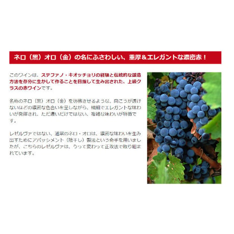 ネロ・オロ・リゼルヴァ Nero Oro Reserva 2019 (750ml)