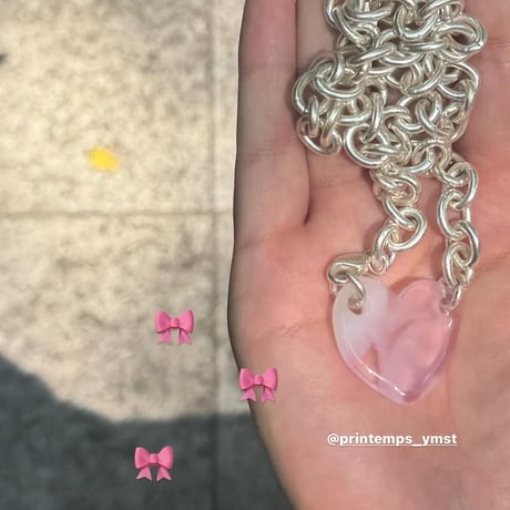 heartdropsnecklace  (peachmarble)