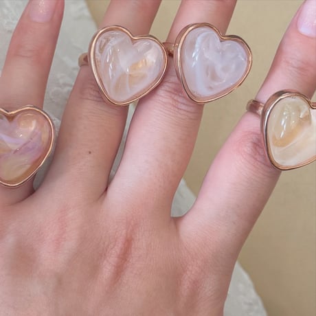 printempsheart925ring / pinkgold ( sustainable )