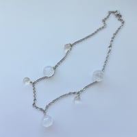bubbledot necklace  whitemarble