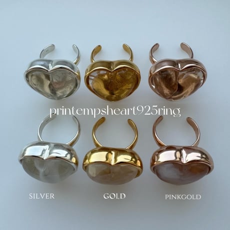 printempsheart925ring / gold