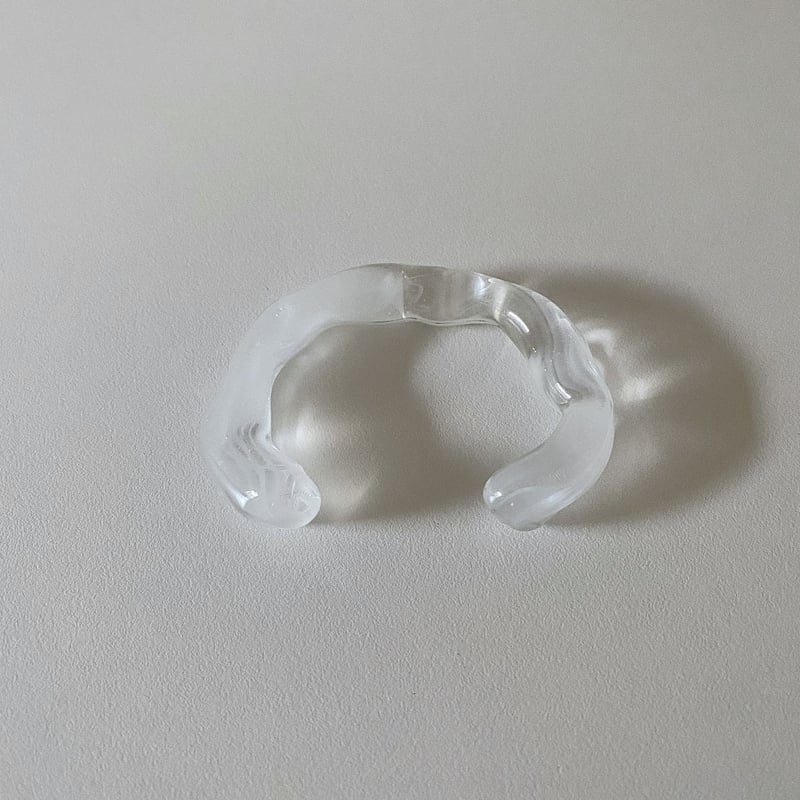 glass bangle 【 white marble 】 | printemps