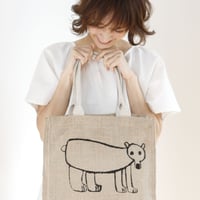 ジュートバッグ エイブルアート「しろくま」｜8370