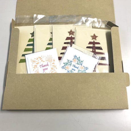 【ネコポス注文（4点まで）】クリスマスカード 　ツリー