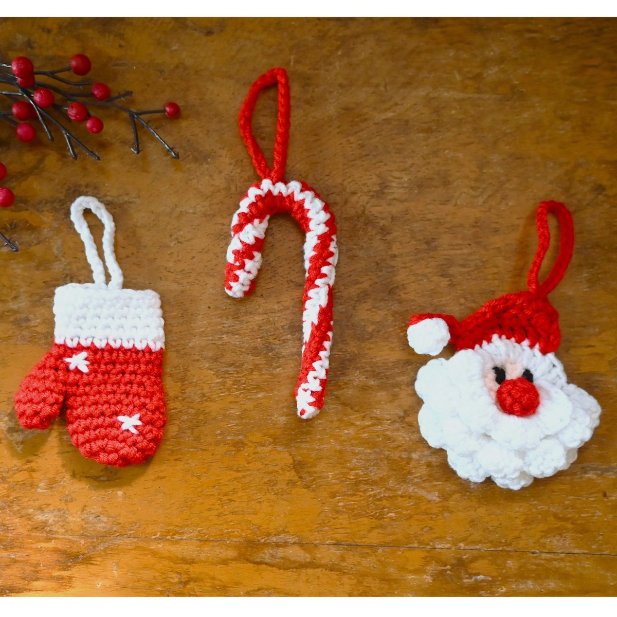 手編みのクリスマスオーナメント（全3種） | Craftlink オンラインショップ