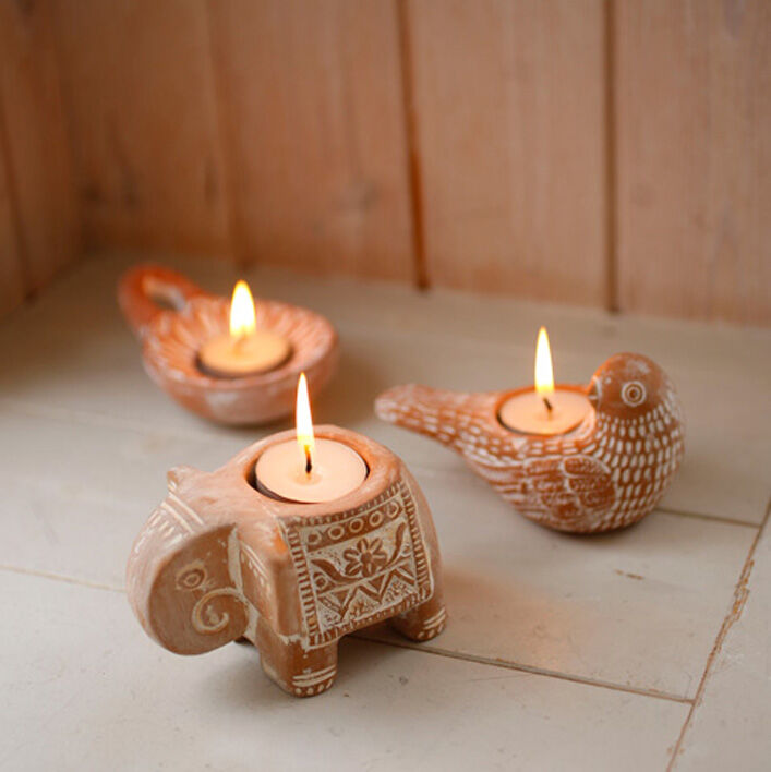 素焼キャンドル 平和の鳥｜44009 | Craftlink オンラインショップ