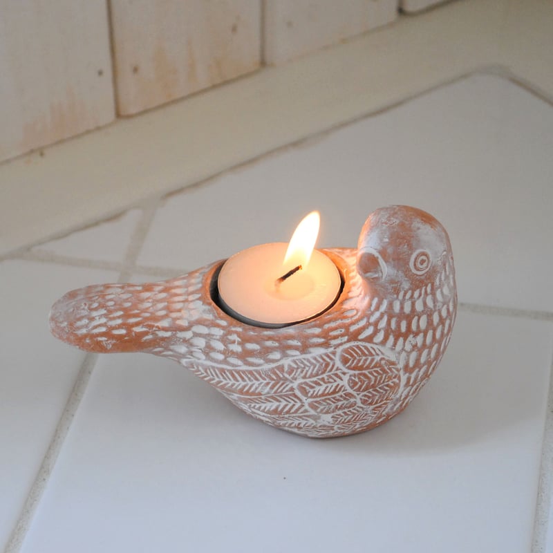 【専用】卓上シャンデリア＋鳥キャンドルホルダー（引取） 素焼キャンドル 平和の鳥｜44009 | Craftlink オンラインショップ