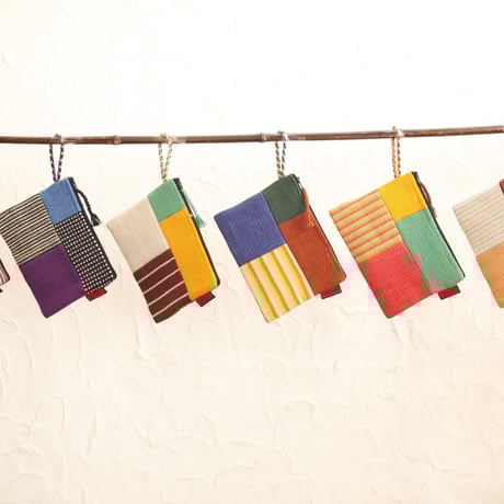 リユース布のミニポーチ｜39037