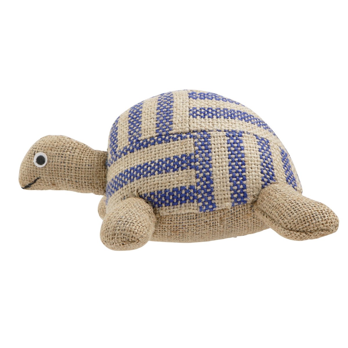 サッカーボールを持つ編み物カメのぬいぐるみ