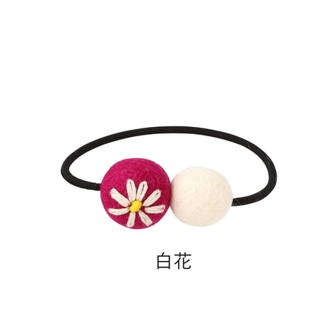 【ネコポス注文（2点まで）】フェルトのヘアゴム