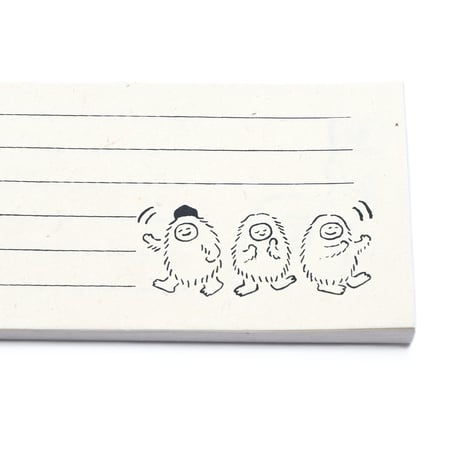 【ネコポス注文】ロクタの手すき紙 イエティの一筆箋