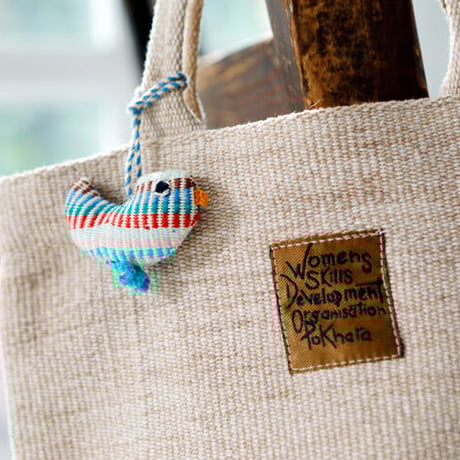 手織布のマスコット 鳥｜15158