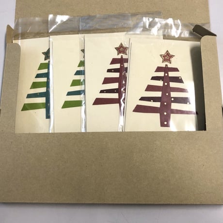 【ネコポス注文（4点まで）】クリスマスカード 　ツリー